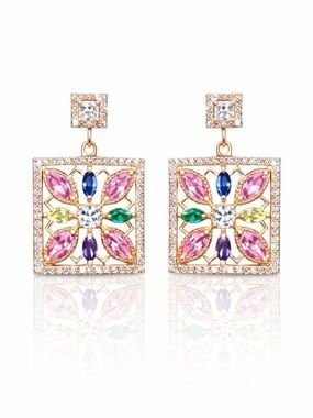 Swarovski Crystals The Nanyah Gorgeous Square Earrings